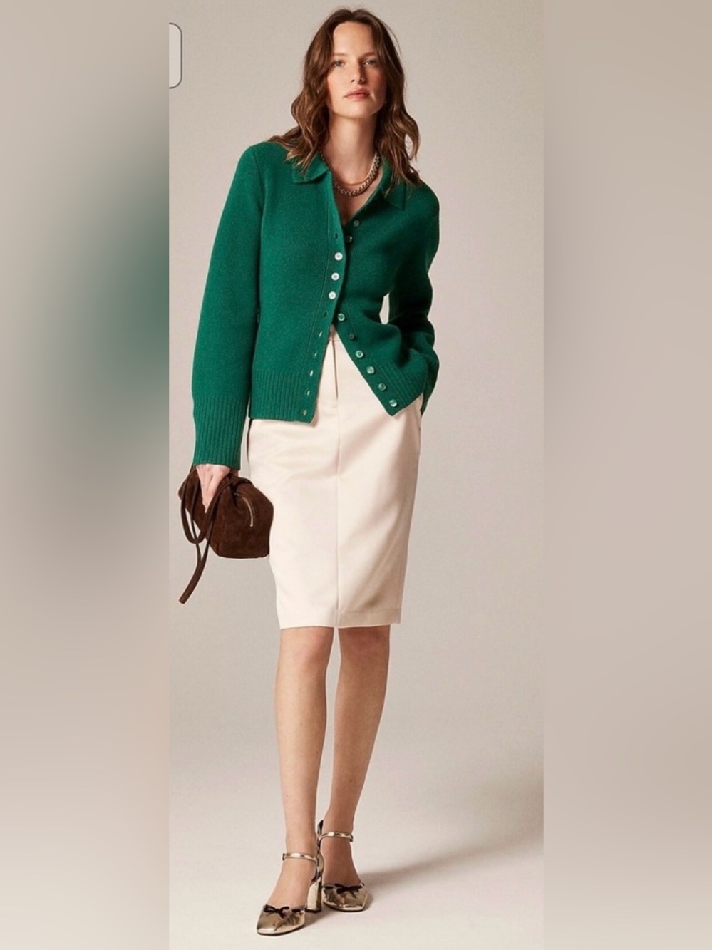 J.Crew Milano-stitch cinched-waist cardigan midnight foliage - Picture 2 of 7